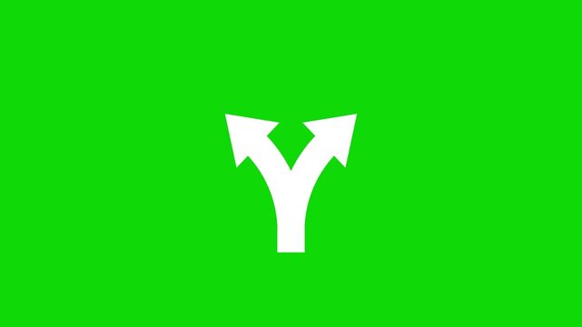 two way direction or double direction arrow animation with green screen
Split Arrows Animation Curved Path