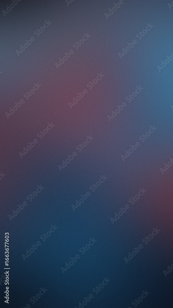 Poster an abstract depiction of gradient hues, fading from a crimson to a deep navy blue and azure, creatin