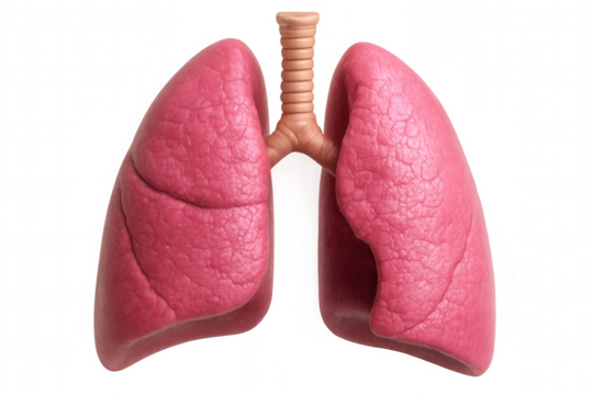 Detailed 3d human lungs rendering displaying anatomical structures with transparent medical-grade precision, supporting healthcare learning and visual explanations
