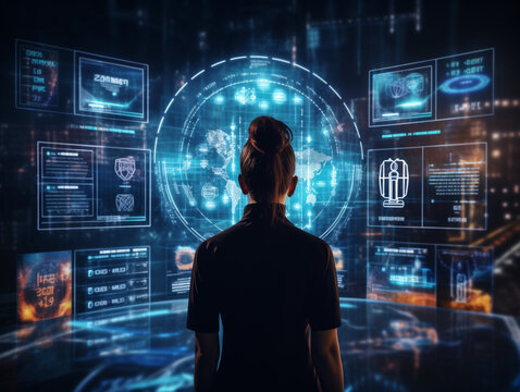 AI Cybersecurity Surveillance Interface