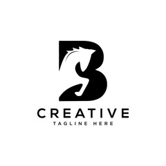 Modern unique creative B logo design, Minimal B initial based vector icon.