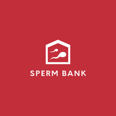 sperm bank logo design vector