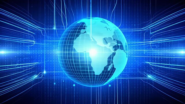 Digital global network illustration