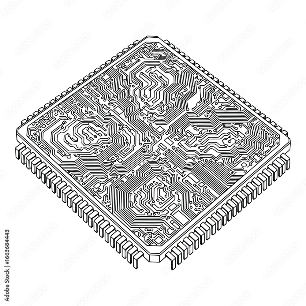 Aufkleber microchip processor