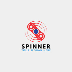 spinner logo design vector