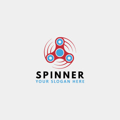 spinner logo design vector