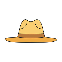 vector cowboy hat isolated on white