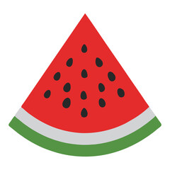 vector illustration piece of watermelon