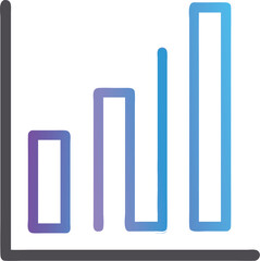 Minimalist bar graph icon showing business growth