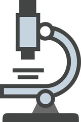 Microscope icon for scientific research use