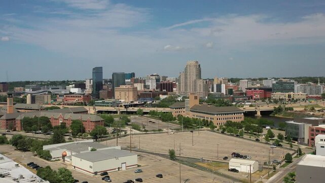 grand rapids drone aerial view 