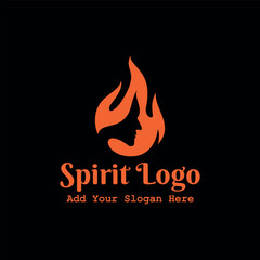 spirit logo design vector