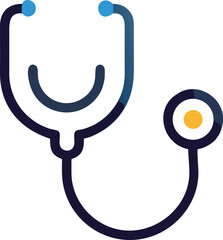 Stethoscope icon, a medical tool for diagnosis