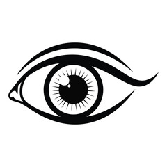 Obraz premium Stylized black and white eye icon