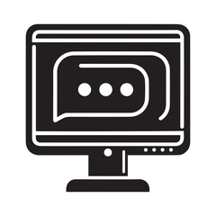 Desktop Monitor with Message Bubble