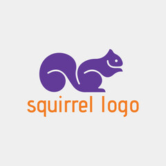 squirrel logo design vector