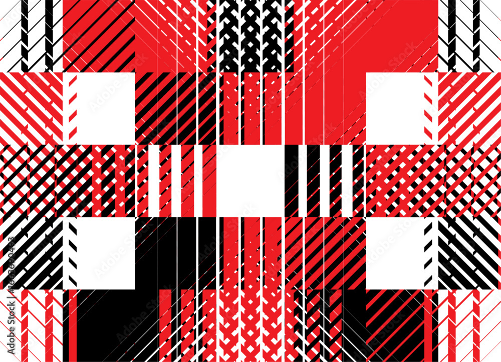 Aufkleber abstract red and black pattern of striped squares. vector design element made of pixels. modern vect