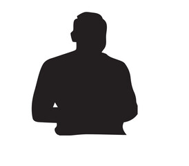 vector silhouette of a man