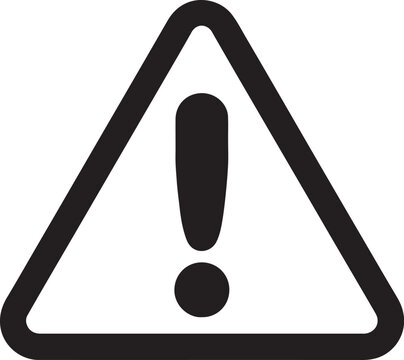 Hazard sign silhouette vector illustration, warning and safety design, EPS format ready for use.