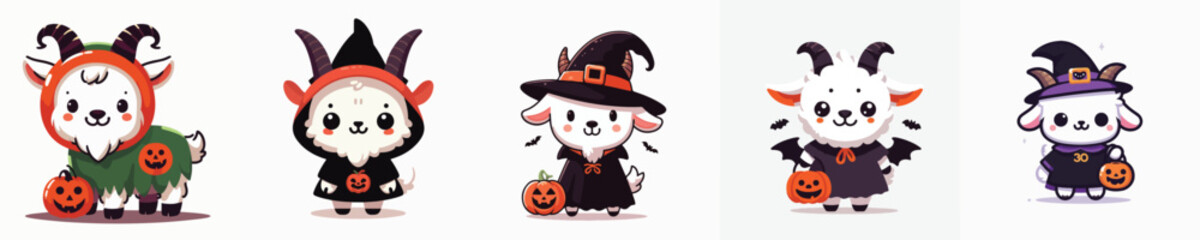Halloween costume goat vector