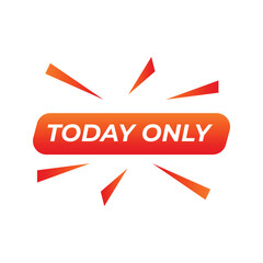 Today Only text badge with unique shapes