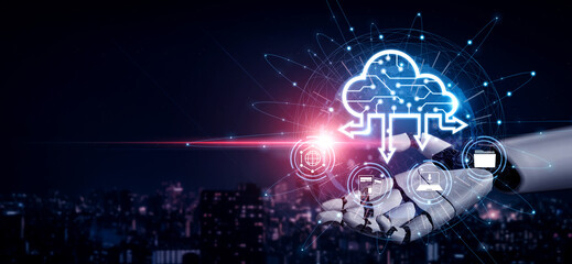 AI artificial intelligence optimizes cloud infrastructure with virtual assistants and intelligent automation, improving scalability, security, and digital business continuity. Vouch