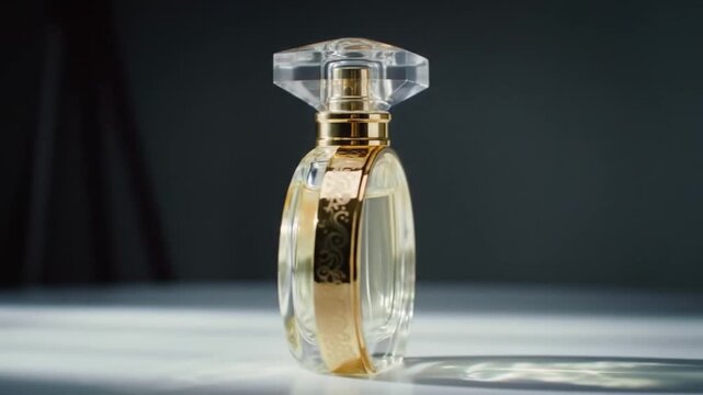 Pink perfume bottle