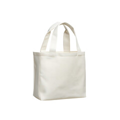 Simple white canvas tote bag isolated on a transparent background canvas bag shopping bag