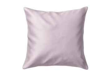 Soft pink pillow lying on transparent surface, embodying comfort and adding warmth to minimalist bedroom styling