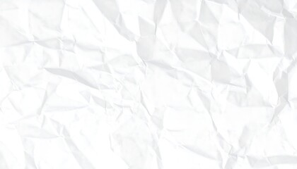Naklejka premium A close-up view of crumpled white paper, showcasing a textured surface with deep folds and creases, highlighting the paper's delicate structure and subtle variations in light.