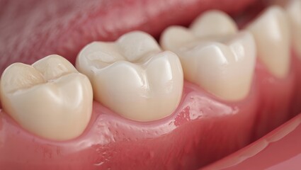 Healthy Teeth Gums Dental Care Oral Hygiene Close Up