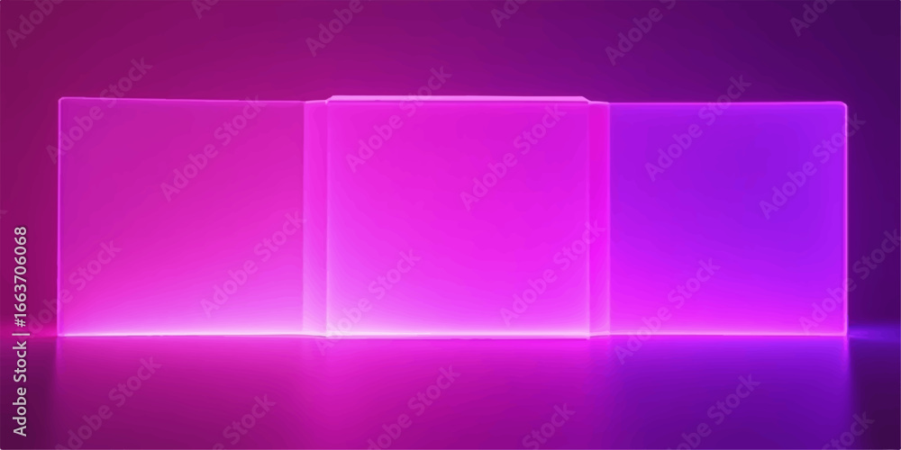 Poster abstract purple and pink web design with a glowing curve and a futuristic technology pattern