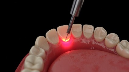 Dental Laser Treatment for Gums and Teeth Whitening Procedure