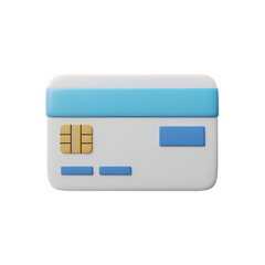 3D Render of Credit Card for Online Transactions and Digital Payments Business and Finance Concepts Isolated on Black Background