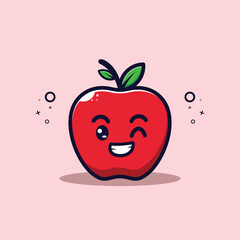 apple logo vector red apple cute and unique inspiration