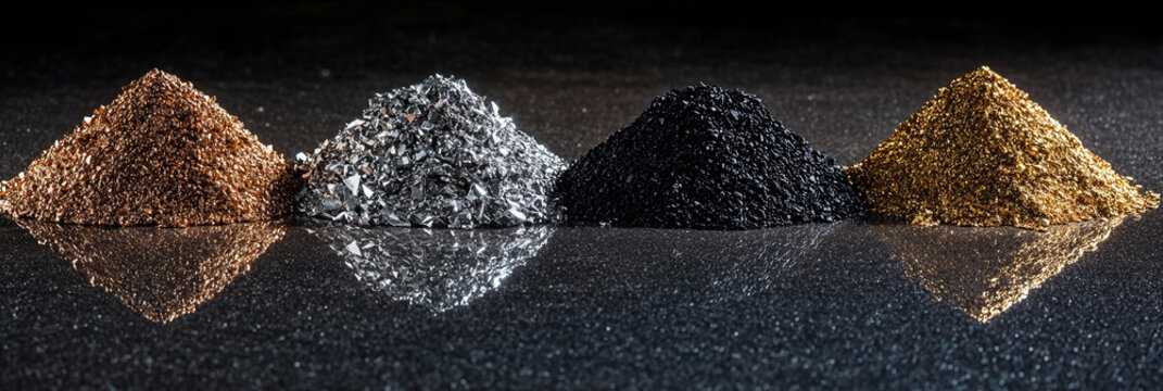 High-quality piles of raw materials for industrial use Generative AI