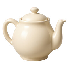 Obraz premium Ceramic teapot on a black background shot isolated illustration on transparent background