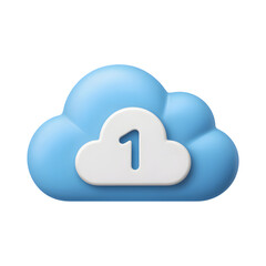 Cloud computing concept with number one highlighted showcasing top rated services and optimal solutions for data storage in digital age