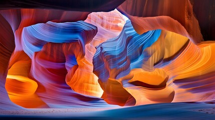 Vibrant Antelope Canyon, Swirling Sandstone Walls