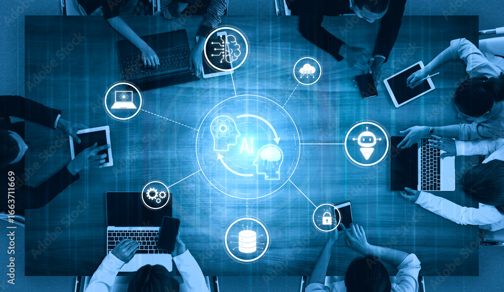 Poster ai collaboration and connectivity enhance ai, system, and connectivity by linking data, automation, 