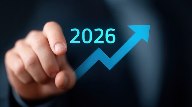 A hand is pointing to a blue arrow that says 2016 - Powered by Adobe