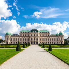 Fototapeta premium European palace on a sunny day