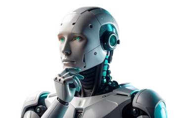 Humanoid Robot Contemplative AI, Artificial Intelligence, and Futuristic Design