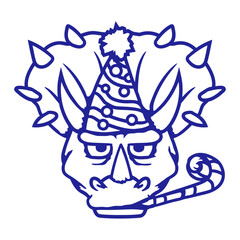 Triceratops Happy Birthday Party Years Old Hat Celebrating