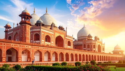 Grand mosque at sunset