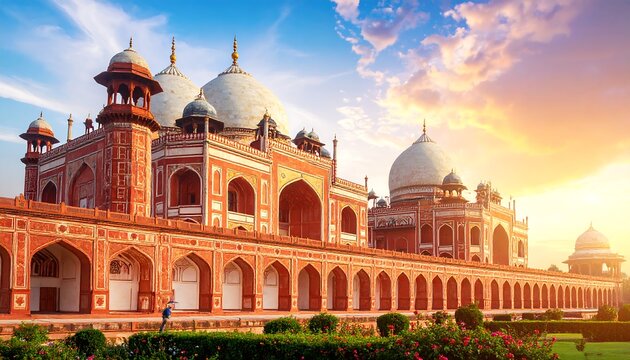 Grand mosque at sunset