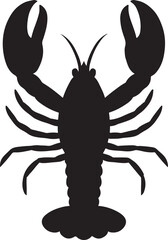 Lobster silhouette vector, perfect for seafood, ocean, and marine life design projects.