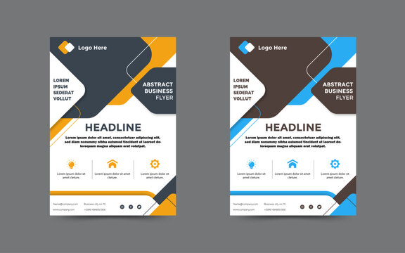 Modern vector design templates for business cards, websites, and interfaces with flat elements, icons, and infographics
