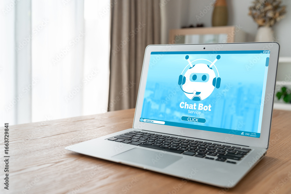 Poster chatbot software application for modish online business that automatically reply to customer questio