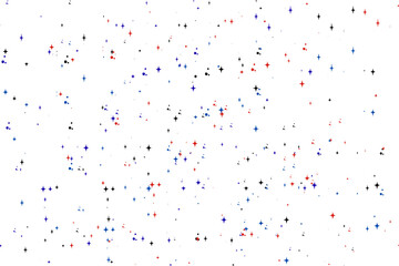 Abstract background with colorful confetti sprinkles isolated on transparent background